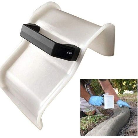 Cazzuola per intonacatura - 19x13x9,2 cm - Impugnatura ergonomica - Materiale ABS + PP - Bianca - 156 grammi - Pronta all'uso (1/3)