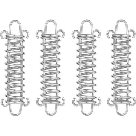 4 Pièces Boucles à Ressort pour Tente Ressort en Acier pour Auvent Tente Corde résistante Boucle de Corde pour Tente Kit de Fixation pour Voile de Jardin Tendeur Accessoires De Tente De Voyages (1/4)