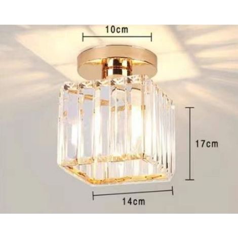 Applique géométrique en fer forgé pour salon, cuisine, grenier, salle à manger, café (ampoule non incluse) lumière blanche dorée carrée E27