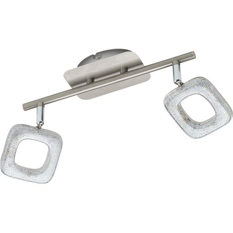 EGLO Spot, Stahl, Integriert, Weiß/nickel-matt, 46 x 7.5 x 18.5 cm, 97002
