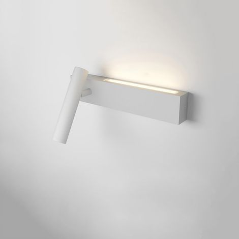 Aplique de pared LED COB de 6W, foco regulable con doble interruptor, lámpara de mesilla de noche izquierda, color blanco. (1/5)