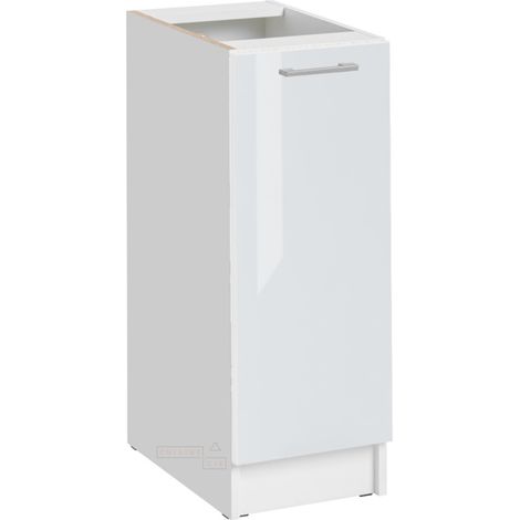 Mueble bajo de cocina Eco Blanco Brillo 1 puerta L 30 cm
