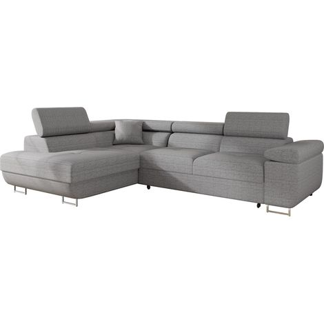 Sofá rinconero Comfivo Vinetum, Lux 05, Función de descanso, Almacenaje, 274x203x70cm, 0