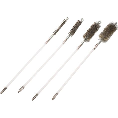 Brosse de Cheminée Filetée M8 en Fer Galvanisé 4 Pcs  Tige Extensible Infinie, Connexion Sécurisée M8, pour Conduit et Hotte Cuisine (1/5)