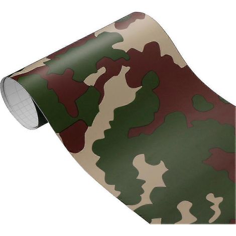 Autocollant décoratif en vinyle camouflage, sans bulles, pour voiture, 100 cm x 30 cm, type 6 Jungle - 50 x 200 cm (1/5)