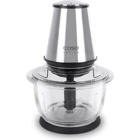 CASO UZ 400 – Hachoir universel 4 couteaux de qualité supérieure en acier inoxydable, récipient en verre robuste de 1,2 litre idéal comme hachoir pour fruits, légumes, poissons, viande, noix (1/5)
