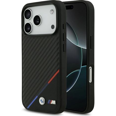 BMW M Carbon Tricolor Line MagSafe Hülle für iPhone 17 Pro – Schwarz (1/5)