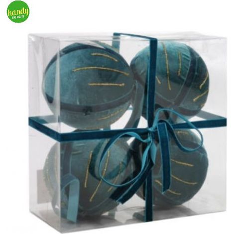 Set 4 sfere natalizie general trade Ø. 10 cm velluto verde