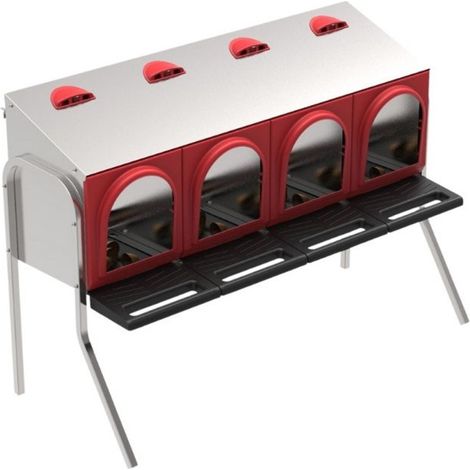 Nistkasten für Hühner im Innenbereich, 4 Abteile, 104 x 47 x 76 cm, mit Beinen, funktional und erhöht (1/5)