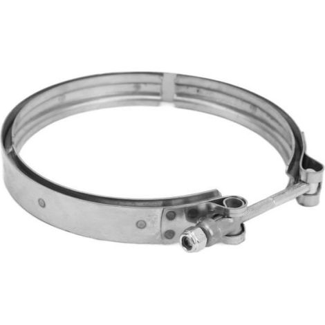 1 Pince à bande en V, Acier inoxydable, Résistance corrosion, Étanchéité optimale, Pour turbocompresseur Cummins 5 pouces (1/4)