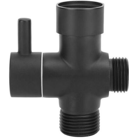 Inverseur de Douche en Cuivre Noir Standard Américain 7/8 Commande Eau Chaude et Froide Vanne de Dérivation Lavabo (1/4)