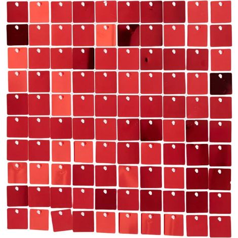 Tenda decorativa "Glitter" quadrata 30x30 per il natale -Rosso (1/3)