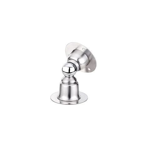 Lot de 2 arrêts de porte magnétiques en acier inoxydable, fixation adhésive ou vis, acier brossé – (1/5)