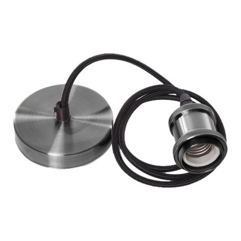 Douille/Plafonnier Nice Noir Chrome - Ledme - LM8949 (1/5)