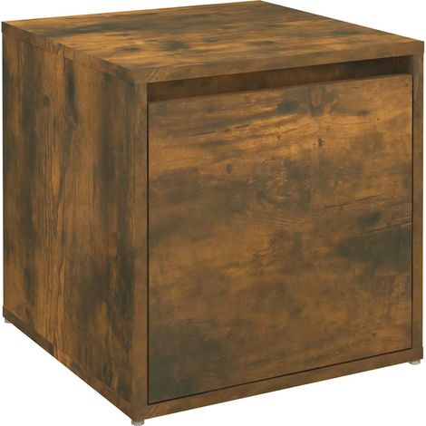 vidaXL Cassetto Contenitore Rovere Fumo 40,5x40x40cm Legno Multistrato