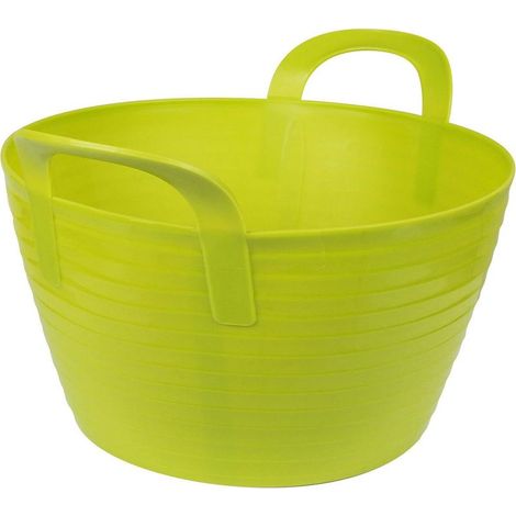 Auge plastique FlexBag 28 l jaune mangeoire seau de transport seau (1/5)