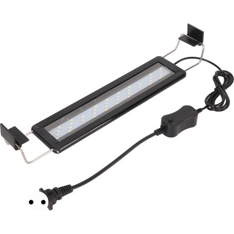 LED-Aquarienbeleuchtung, Farbwechsel, 3 Helligkeitsstufen, 4 Reihen, mit ausziehbaren Halterungen, schwarz