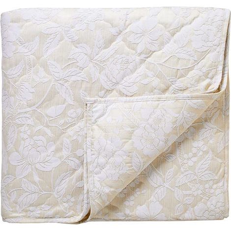 Sanderson Pyramus Linen 265x260cm Quilted Throw
