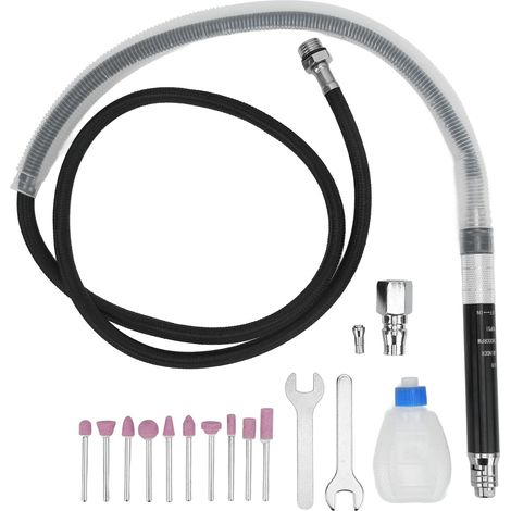 Ej.Life Pneumatisches Stiftschleifer-Kit, Pneumatisches Bleistift-Stabschleifer-Kit, Mikro-Stabschleifer-Set, Polieren, Gravierwerkzeug, 90 Psi, Power-Stabschleifer (1/5)