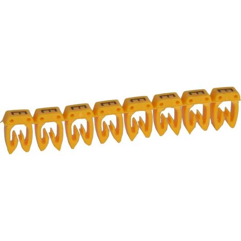 Repère CAB 3 pour filerie 1,5mm2 à 2,5mm2 avec lettre majuscule E (038334)