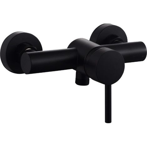 Rubinetto per bagno ultra moderno nero opaco miscelatore orientabile per cabina doccia (1/4)