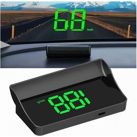 Affichage tête haute (HUD), compteur de vitesse GPS universel, compteur de vitesse numérique pour voiture et moto, installation facile (plug & play), projection sur pare-brise (1/5)