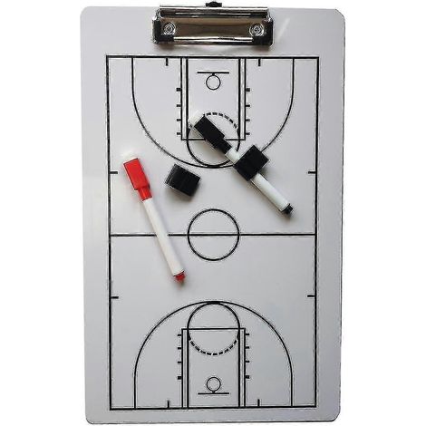 Coach Board Dry Erase Coaching Board Double Side Design Strategy Board Whiteboard pour le basketball (1/5)