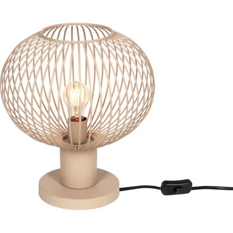 Lampe de table loft sable boule filaire Ø33 E27 Trio (1/3)