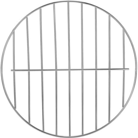 Gril de Barbecue Circulaire de 28 cm, Grille Ronde en Fil d'Acier, Plateau de Barbecue Multifonction, Refroidissement à la Vapeur, Gril en Croix en Acier Inoxydable (1/3)