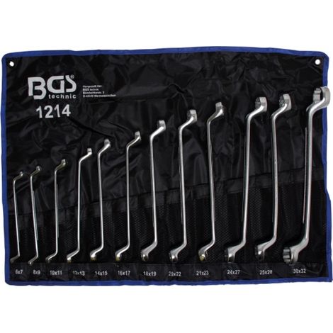 BGS 12p.  Chiavi doppie  ad anello  6x7  - 30x32  mm -  1214 (1/9)