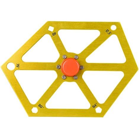 Règle hexagonale en alliage d'aluminium pour scies sur table – Outil de mesure multi-angles, rapporteur, inclinomètre, outils d'angle (1/5)