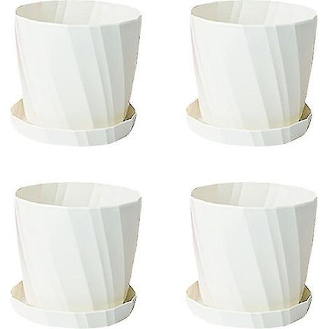 4 pots de fleurs en plastique (1/3)