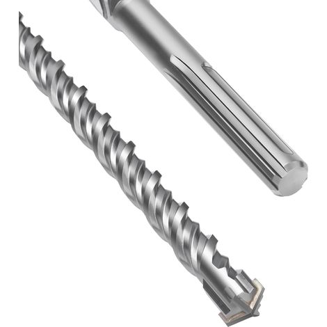 SDS Max Drill Bit 22 x 1000 mm, Concrete Drill Bit with 4 Carbide Edges and Double Spiral Impact Drill Bit for Concrete, Stone, Natural Stone (1/5)