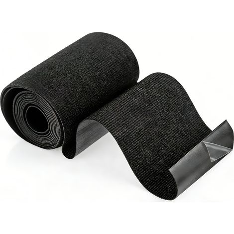 Ruban de réparation en tissu noir - 10 cm x 1,6 m - Pour auvent - Doudoune - Pour meubles - Pour fissures et trous - Imperméable - Lavable - Résistant - Kit de réparation (1/5)