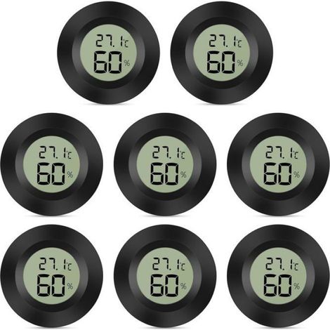 8 Thermomètre Hygromètre Mini, Digital LCD Hygromètre Numérique Température Interieur, Thermo hygrometrepour Maison, Cave (1/5)