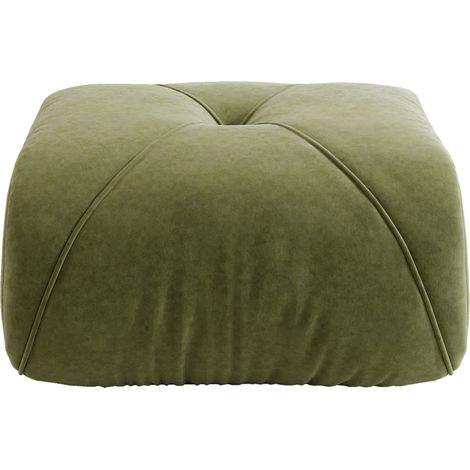 Ottomane Elowin en Chenille Vert au design ergonomique (1/5)