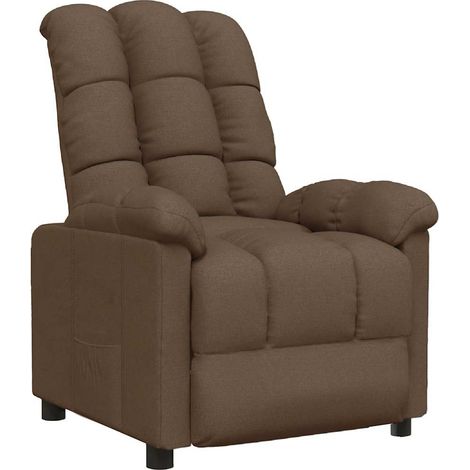Sillón reclinable de tela marrón vidaXL (1/5)