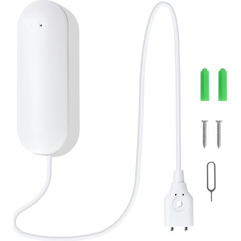 Détecteur de fuite d'eau, capteur d'eau Zigbee intelligent compatible avec et pour cuisines, sous-sols et salles de bains (1/5)