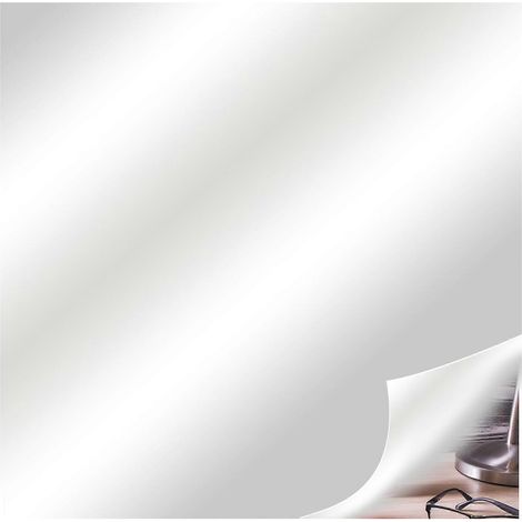 Plaque miroir acrylique sans verre, autocollante, pour murs, couleur argent, 50 cm x 50 cm x 0,2 mm. 100 % neuve. (1/5)
