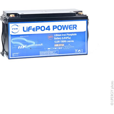 NX - Batterie Lithium Fer Phosphate NX LiFePO4 POWER (1920Wh) 12.8V 150Ah M8-F