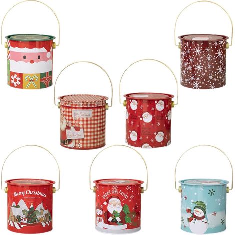 Coffrets de Noël 7 Pièces Boîte À Dessert En Métal (1/5)