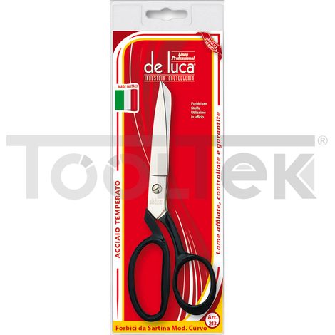 FORBICI SARTORIA SARTO SARTINA LAME ACCIAIO 18cm MODELLO CURVO DE LUCA