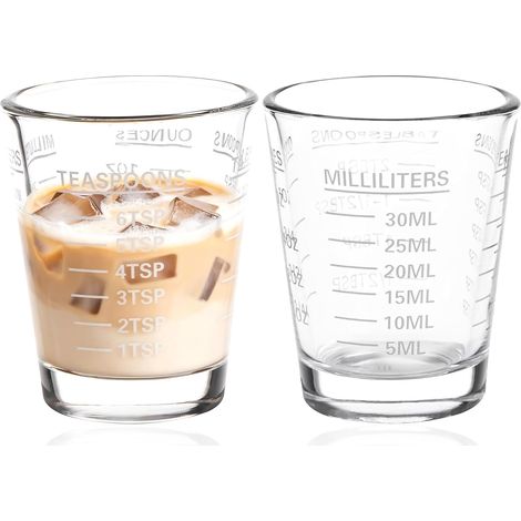 Verre Doseur 30 Ml - 1 Pièce - Plastique Blanc - Graduation Multiple - Bar Et Cuisine - Petit Format (1/5)