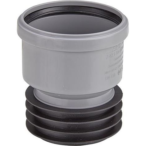 Manchon excentrique DN 110 x 110 en polypropylène – Raccord PE pour tuyaux HT, KG et SML – Comportement au feu DIN 4102-B2 – Airfit