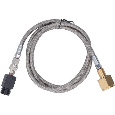 Adaptateur Recharge Soda CO2 Raccord Cartouche Réservoir Connecteur avec Flexible 60in Acier Inoxydable CGA320 (1/5)