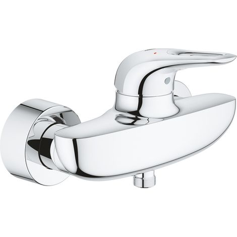 Miscelatore GROHE EUROSTYLE Monocomando per Doccia - Installazione a Parete con Limitatore di Temperatura (1/3)
