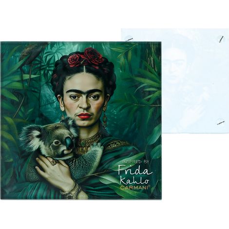 Carmani, Glasuntersetzer 11,5 x 11,5 cm, inspiriert von den Gemälden Frida Kahlos (1/2)