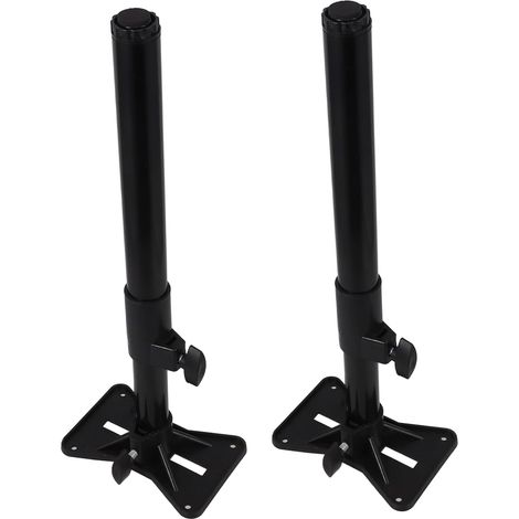 (41 70cm)Supports De Lavabo De Cuisine Modernes Sous Plan 2 Pièces Poteaux De Support Réglables En Métal Noir