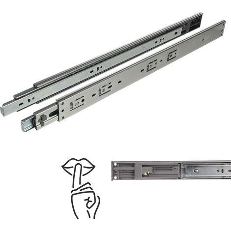 Kugelgelagerter Soft-Close-Gleitauszug H45, Vollauszug 500 mm, 30 kg, Riex NB48 (1/5)