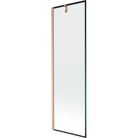 Mexen Next paravento da bagno 1-anta 60 x 150 cm, cornice nera, rame spazzolato - 895-060-000-00-70-65 (1/5)